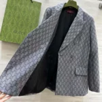 Veste jacquard en laine GG pour homme de Gucci - Gris