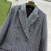 Gucci Men GG Wool Jacquard Jacket-Grey (1)
