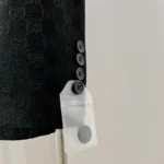 Gucci Men Gucci Checkered Oversized Blazer-Black