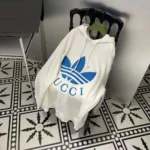 Gucci Men Gucci x adidas Jersey Hooded Sweatshirt-White