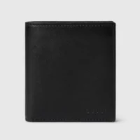 Gucci Unisex GG Emblem Bi Fold Embossed Wallet-Black (1)