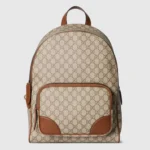 Gucci Unisex GG Emblem Medium Backpack-Brown 821159FAED39786