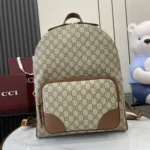 Gucci Unisex GG Emblem Medium Backpack-Brown 821159FAED39786