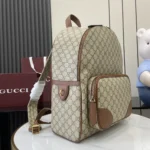 Gucci Unisex GG Emblem Medium Backpack-Brown 821159FAED39786