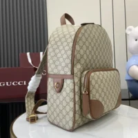 Gucci Unisex GG Emblem Medium Backpack-Brown 821159FAED39786 (1)