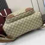 Gucci Unisex GG Emblem Medium Backpack-Brown 821159FAED39786