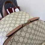 Gucci Unisex GG Emblem Medium Backpack-Brown 821159FAED39786
