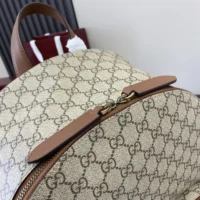 Gucci Unisex GG Emblem Medium Backpack-Brown 821159FAED39786 (1)