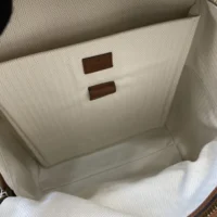 Gucci Unisex GG Emblem Medium Backpack-Brown 821159FAED39786 (1)