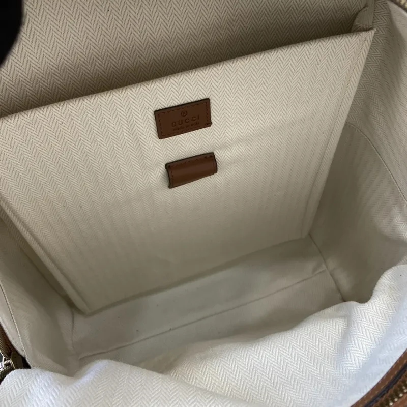 Gucci Unisex GG Emblem Medium Backpack-Brown 821159FAED39786