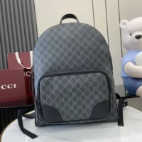 Gucci Unisex GG Emblem Medium Backpack-Gray 821159FAED41000 (1)