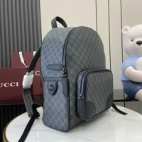 Gucci Unisex GG Emblem Medium Backpack-Gray 821159FAED41000 (1)