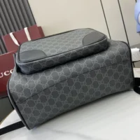 Gucci Unisex GG Emblem Medium Backpack-Gray 821159FAED41000 (1)
