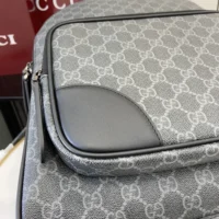 Gucci Unisex GG Emblem Medium Backpack-Gray 821159FAED41000 (1)