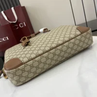 Gucci Unisex GG Emblem Medium Briefcase-Brown 821149FAED39786 (1)