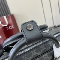 Gucci Unisex GG Emblem Medium Briefcase-Gray 821149FAED41000 (1)