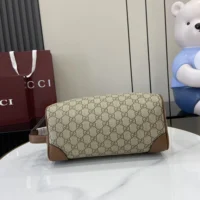 Gucci Unisex GG Emblem Medium Toiletry Case-Brown 821163FAED09786 (1)