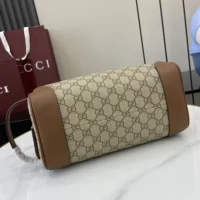 Gucci Unisex GG Emblem Medium Toiletry Case-Brown 821163FAED09786 (1)