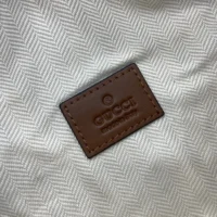 Gucci Unisex GG Emblem Small Belt Bag-Brown 821165FAEEC9786 (1)