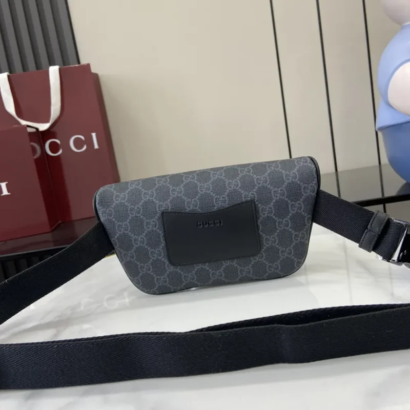 Gucci Unisex GG Emblem Small Belt Bag-Gray 821165FAED91000