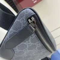 Gucci Unisex GG Emblem Small Belt Bag-Gray 821165FAED91000 (1)