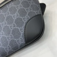 Gucci Unisex GG Emblem Small Belt Bag-Gray 821165FAED91000 (1)