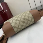 Gucci Unisex GG Emblem Small Crossbody Bag-Brown 821155FAED39786 - Image 5