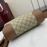 Gucci Unisex GG Emblem Small Crossbody Bag-Brown 821155FAED39786 (1)