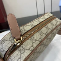Gucci Unisex GG Emblem Small Crossbody Bag-Brown 821155FAED39786 (1)