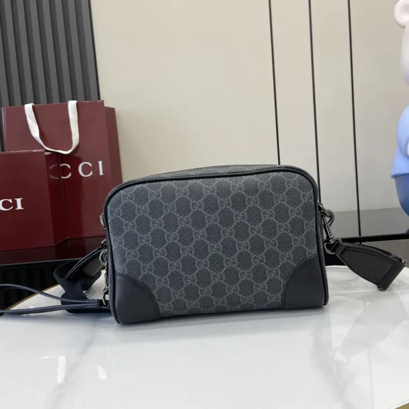 Gucci Unisex GG Emblem Small Crossbody Bag-Gray 821155FAED41000