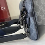Gucci Unisex GG Emblem Small Crossbody Bag-Gray 821155FAED41000