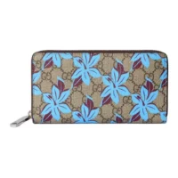 Gucci Unisex GG Printed Zip Around Wallet-841150FAE0D9846 (1)