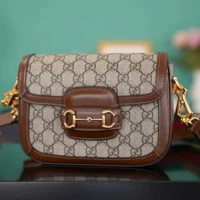 Gucci Unisex Horsebit 1955 Small Shoulder Bag 658574HUHHG8565 (1)