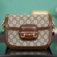Gucci Unisex Horsebit 1955 Small Shoulder Bag 658574HUHHG8565 (1)