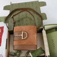 Gucci Women 73 Mini Bucket Bag-Brown 833665CAAAV2718 (1)