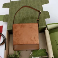 Gucci Women 73 Mini Bucket Bag-Brown 833665CAAAV2718 (1)