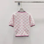 Haut ras du cou en coton Gucci pour femme avec motif GG intarsia 788766XKD1R9487