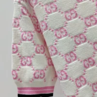 Gucci Women Cotton Crewneck Top with GG Intarsia 788766XKD1R9487 (1)