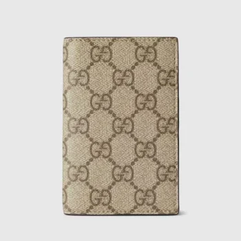 Gucci Women GG Emblem Bi Fold Card Case-Brown 821209FAED09786