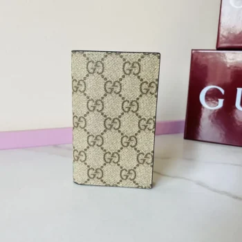 Gucci Women GG Emblem Bi Fold Card Case-Brown 821209FAED09786