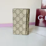 Gucci Women GG Emblem Bi Fold Card Case-Brown 821209FAED09786