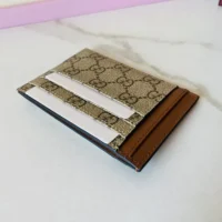 Gucci Women GG Emblem Card Case-Brown 821208FAED09786 (1)