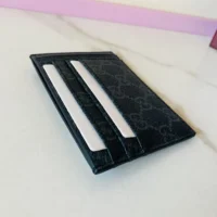Gucci Women GG Emblem Card Case-Gray 821208FAD6M1000 (1)