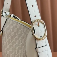 Gucci Women GG Emblem Medium Shoulder Bag-White 815216FAD6L9641 (1)