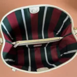 Gucci Women GG Emblem Mini Bucket Bag-White 815118FAD6L9641