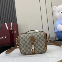 Gucci Women GG Emblem Mini Shoulder Bag 815211FAD6L9758 (1)