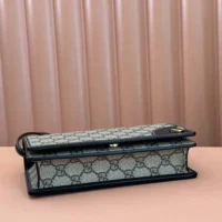 Gucci Women GG Emblem Mini Shoulder Bag-Black 820688FAD6L9741 (1)