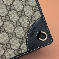 Gucci Women GG Emblem Mini Shoulder Bag-Black 820688FAD6L9741 (1)