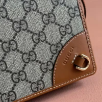 Gucci Women GG Emblem Mini Shoulder Bag-Brown 820688FAD6L9758 (1)