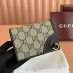 Gucci Women GG Emblem Mini Wallet-Black 820692FAD6L9741